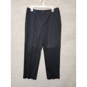 Talbots Classic Side Zip Ankle Dress Pants Womens 10 Black Career NEW